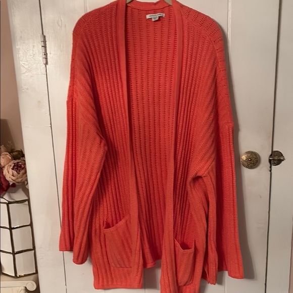 American Eagle Outfitters Sweaters - Women's American Eagle Coral Open-Front Cardigan Sweater EUC XL